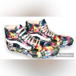 VANS X KENZO • CANVAS FLORAL PRINT SNEAKERS